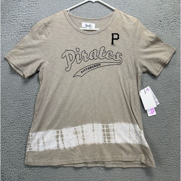 Touch Shirt Womens Medium M Beige‎ Pirates Pittsburgh 100% Cotton Tee Ladies NEW - Picture 1 of 10